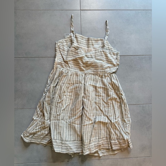 Francesca’s Elegant Cream Striped min Dress - Picture 10 of 10